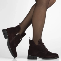 Leather ankle boots DBT7244/25 BG maroon