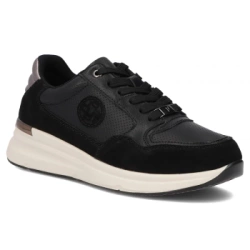 Skórzane sneakersy Filippo DP7106/25 BK czarne