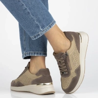 Leather sneakers Filippo DP7101/25 BE beige