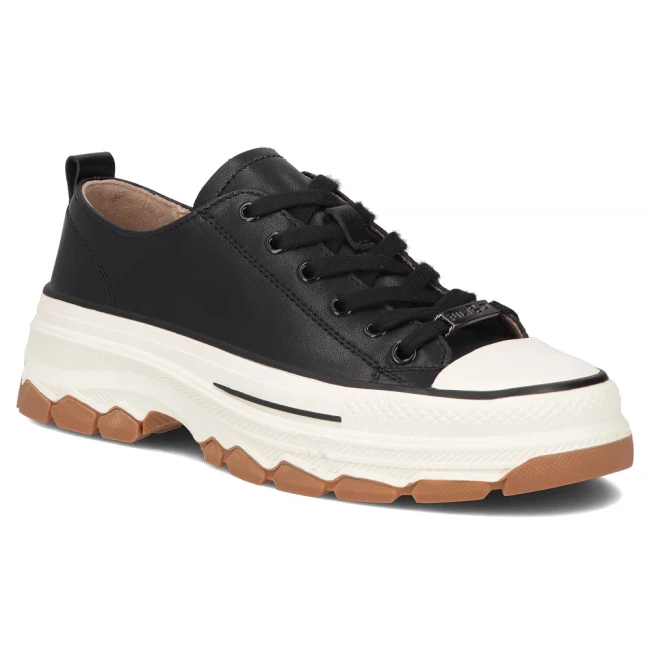 Leather sneakers Filippo DP7501/26 BK black