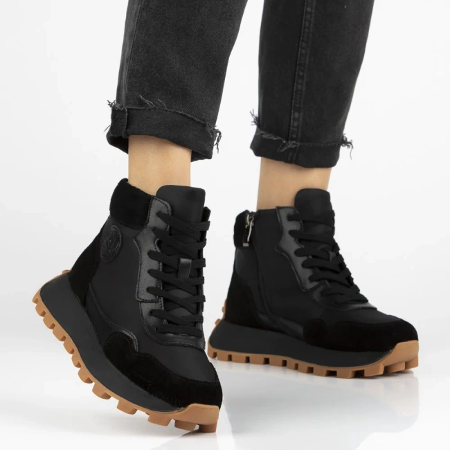 Leather ankle boots Filippo DBT7158/25 BK black