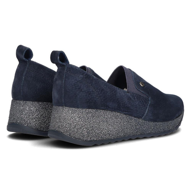 Skórzane sneakersy Filippo DP1500/21 NV granatowe