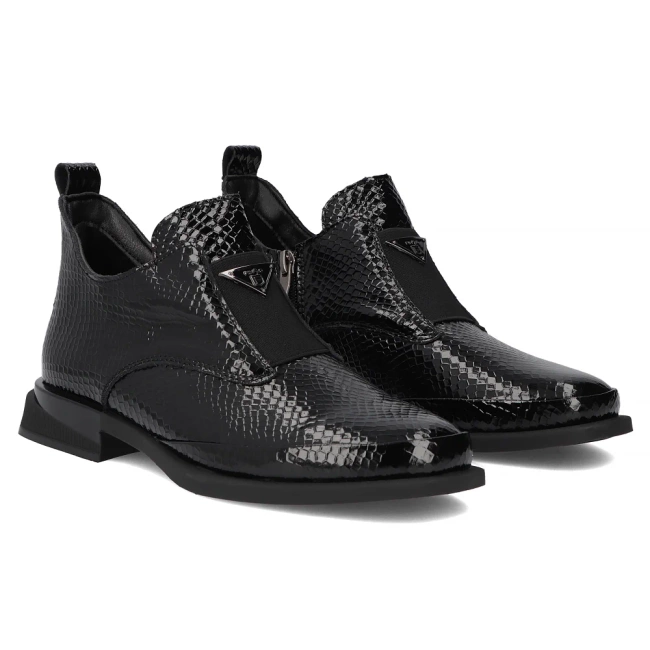 Skórzane botki Filippo DBT6425/25 BK czarne