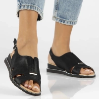 Leather sandals Filippo DS4470/25 BK black