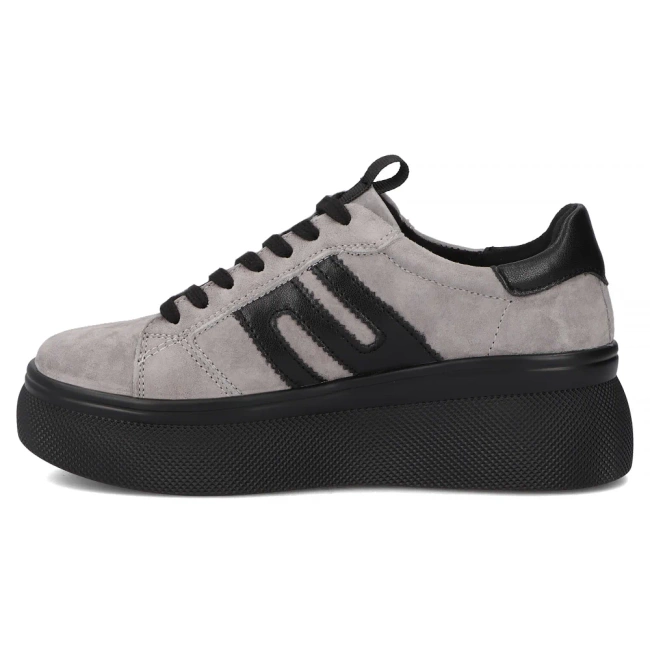 Skórzane sneakersy Filippo DP7175/25 GR szare