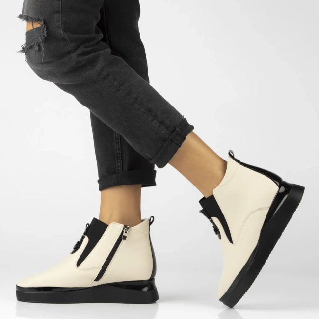 Leather ankle boots Filippo DBT7392/25 BE beige