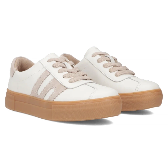 Skórzane sneakersy Filippo DP6798/25 WH BE białe