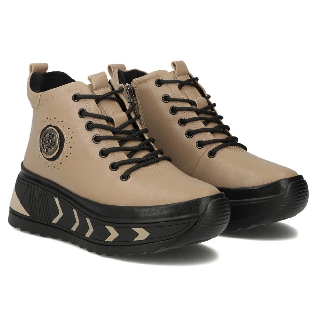 Leather ankle boots DBT4214/25 TP taupe