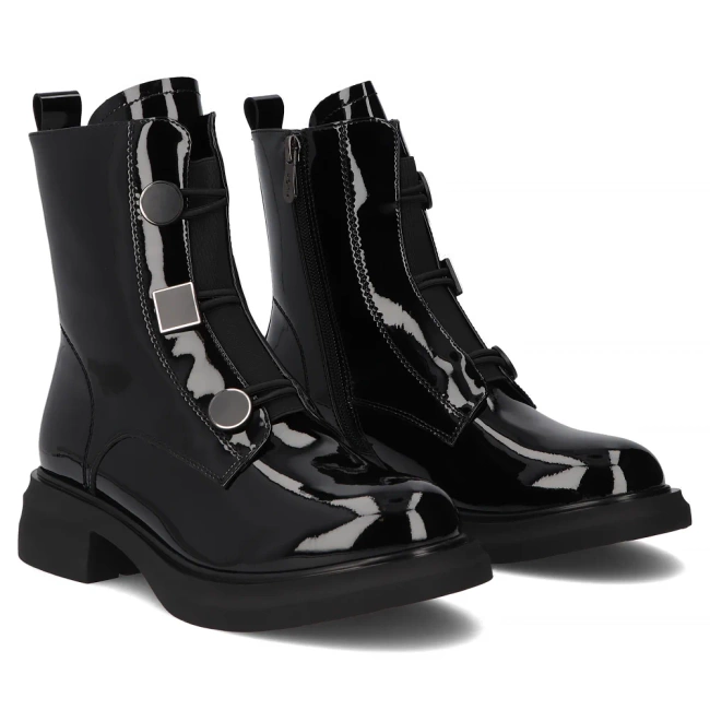Leather ankle boots Filippo DBT7223/25 BK  black