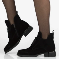 Leather ankle boots Filippo DBT7244/25 BK black