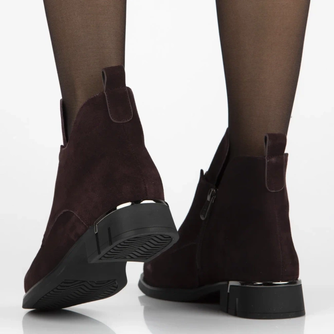 Leather ankle boots DBT7244/25 BG maroon