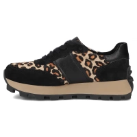 Leather sneakers FilippoDP7112/25 BK LEO black