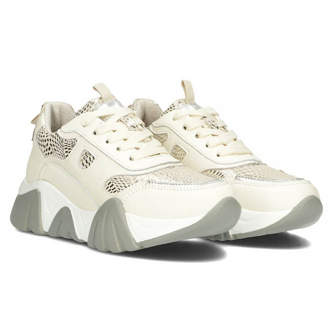 Skórzane sneakersy Filippo DP4516/23 BE beżowe