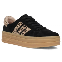 Skórzane sneakersy Filippo DP6744/25 BK LEO czarne