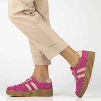 Leather sneakers Filippo DP6776/25 FH BE fuchsia