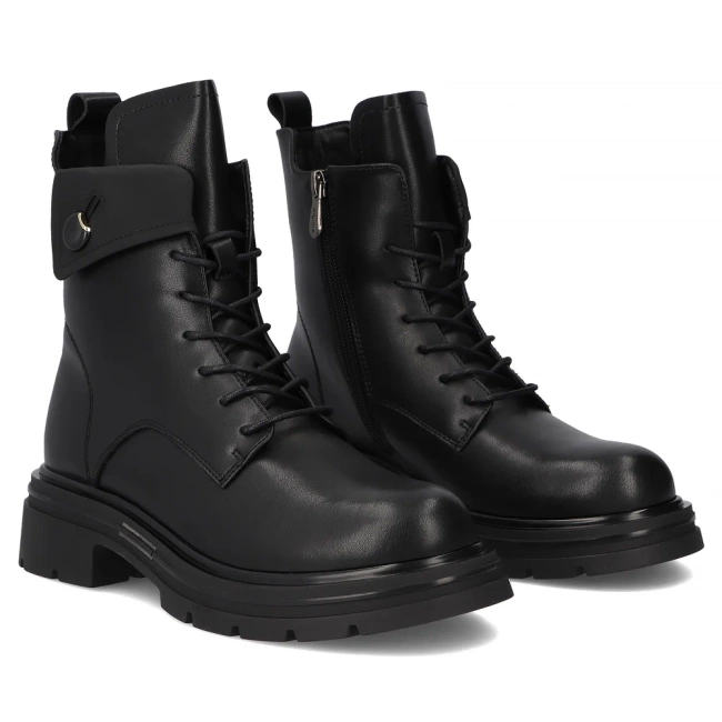 Leather ankle boots Filippo DBT7230/25 BK black