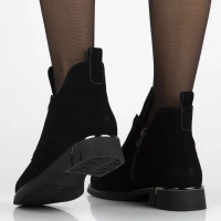 Skórzane botki Filippo DBT7244/25 BK czarne