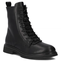 Skórzane botki Filippo DBT7250/25 BK czarne