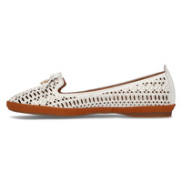 Leather openwork lords Filippo DP2034/21 WH white
