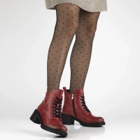 Leather ankle boots Filippo DBT7133/25 RD red