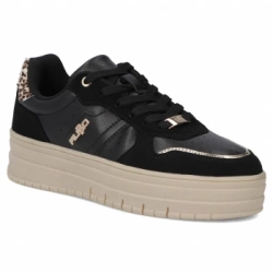 Skórzane sneakersy Filippo DP7102/25 BK czarne