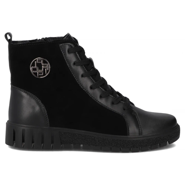 Skórzane botki Filippo DBT6359/25 BK czarne