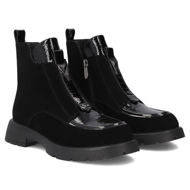 Leather ankle boots Filippo DBT6570/25 BK black