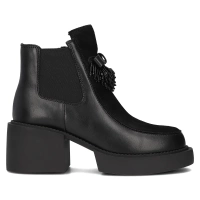 Leather ankle boots DBT6372/24 BK black