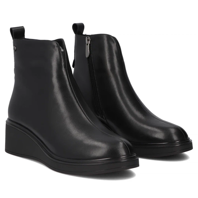 Leather ankle boots Filippo DBT7446/25 BK black