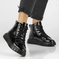 Leather boots Filippo DBT4146/25 BK black