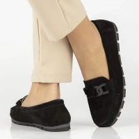 Skórzane mokasyny Filippo DP3630/25 BK czarne