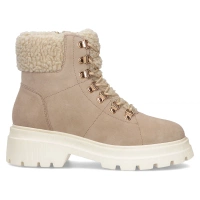 Skórzane trapery na platformie Filippo DBT6381/24 BE beżowe