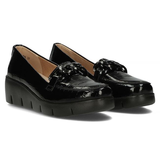 Leather shoes DP4128/22 BK black