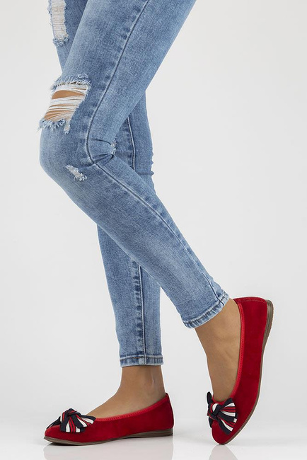 Leather ballerinas Filippo  DP3634/22 RD red