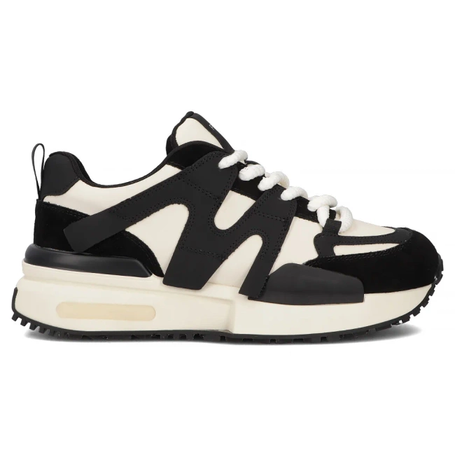 Leather sneakers Filippo DP6970/25 BK WH black