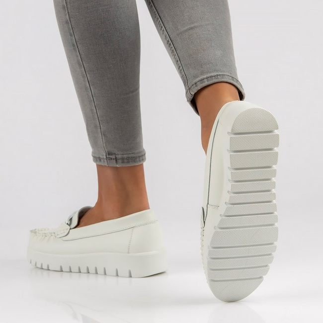 Leather loafers Filippo DP3334/23 WH white