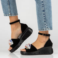 Leather sandals Filippo DS4456/23 BK black