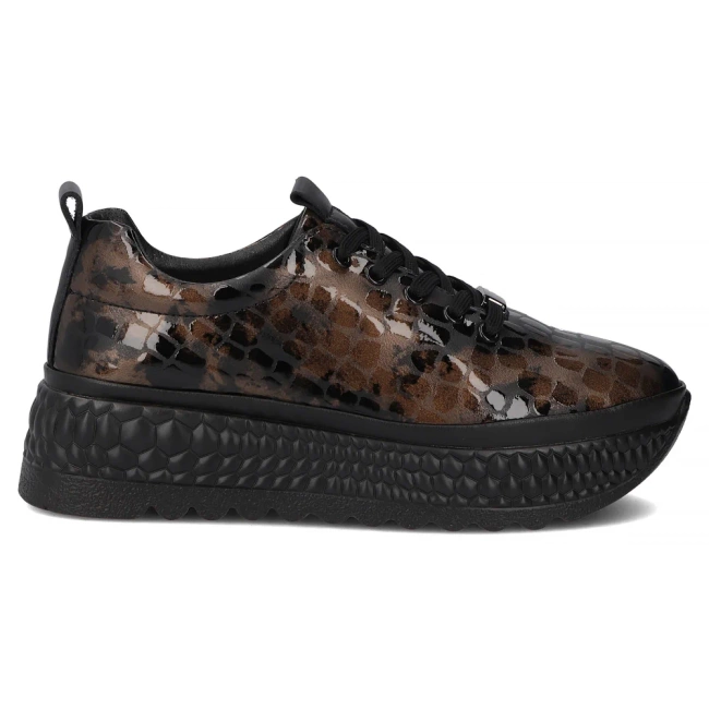 Skórzane sneakersy Filippo DP7284/25 BR brązowe
