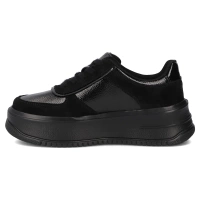 Leather sneakers Filippo DP7124/25 BK black