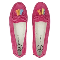 Leather loafers Filippo DP6136/25 FH fuchsia