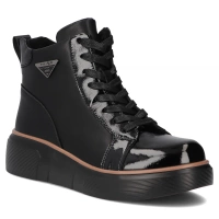 Leather ankle boots DBT6453/25 BK black