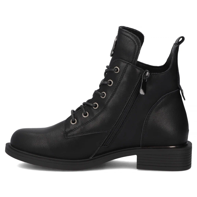 Leather ankle boots Filippo DBT7436/25 BK black