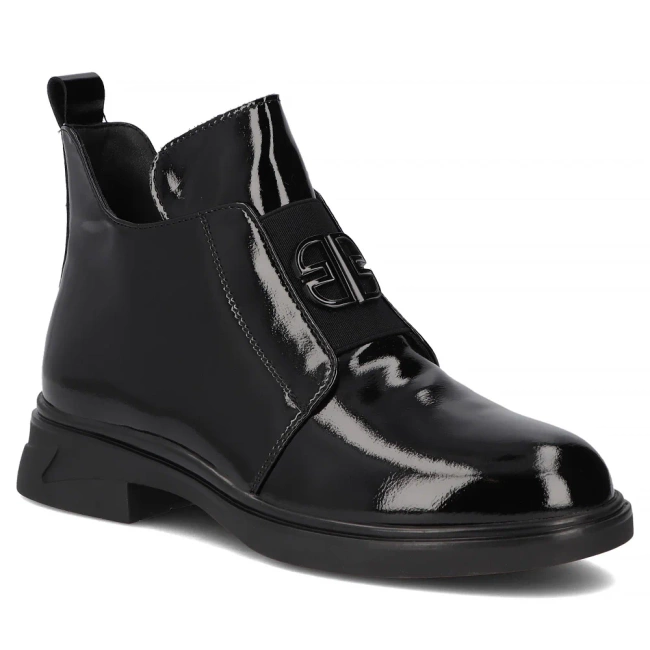 Skórzane botki Filippo DBT7393/25 BK L czarne
