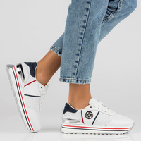 Leather Sneakers Filippo DP3538/23 WH NV white