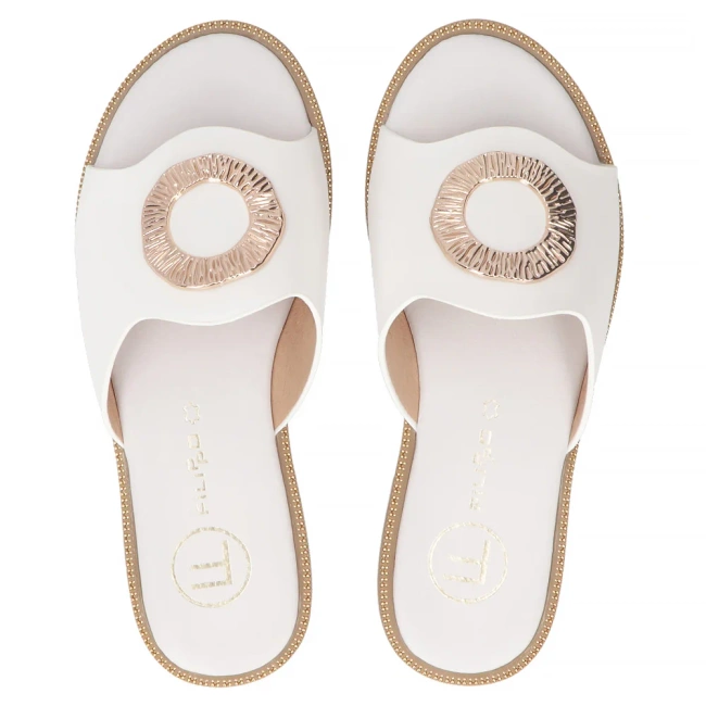 Klapki Filippo DK6906/25 WH białe