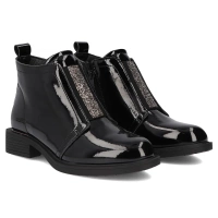 Leather ankle boots Filippo DBT7435/25 BK black