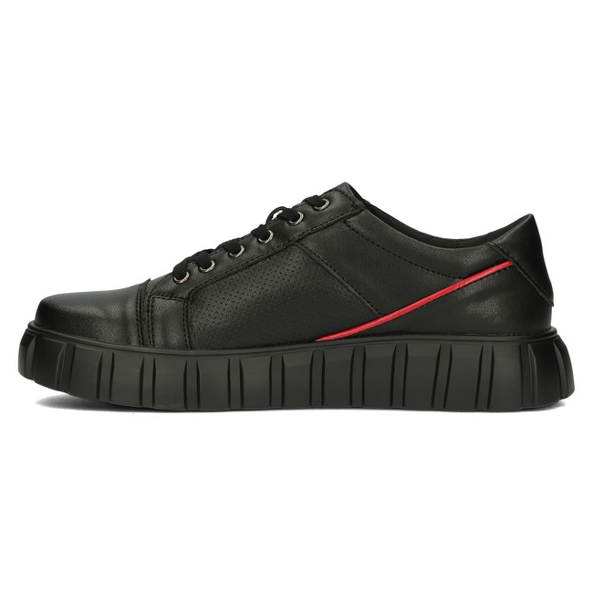 Skórzane Sneakersy Filippo MP942/23 BK czarne