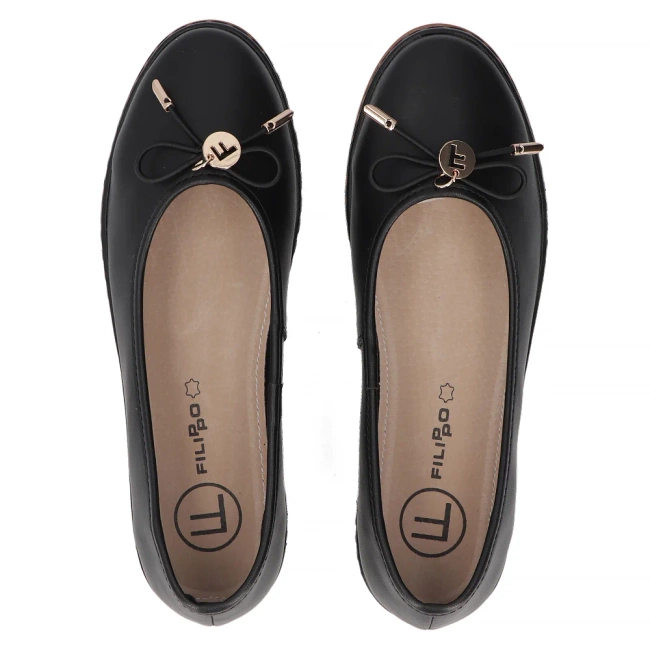 Leather shoes Filippo DP6856/25 BK black