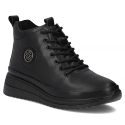 Skórzane botki Filippo DBT4215/25 BK BK czarne