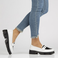 Leather shoes Filippo DP3695/22 WH BK white